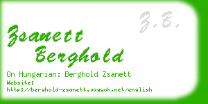zsanett berghold business card